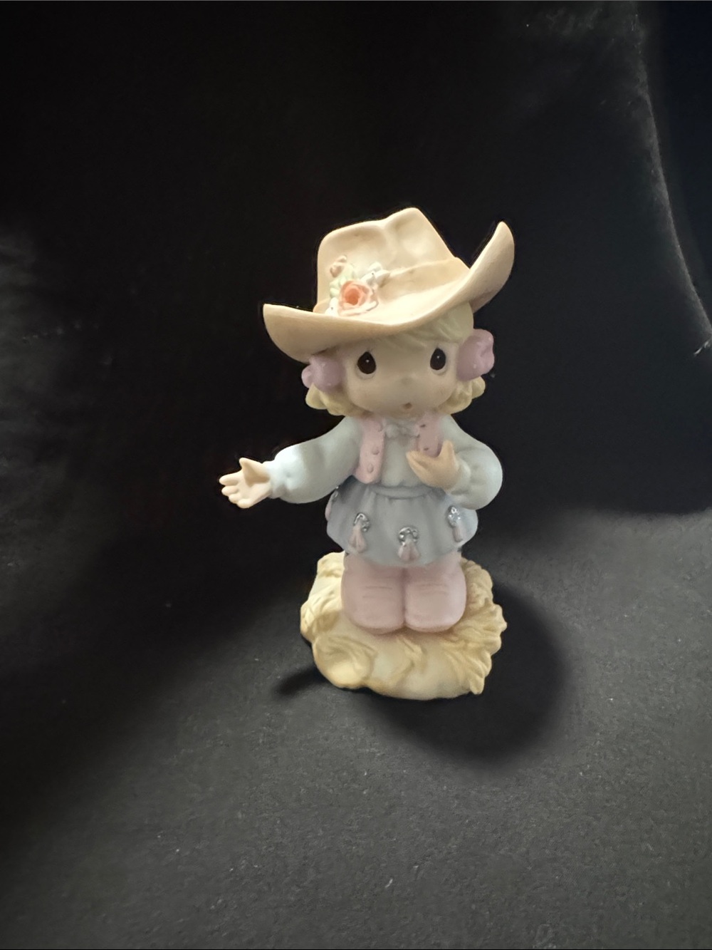 Where the deer and the antelope play Cowgirl precious moments Figurine